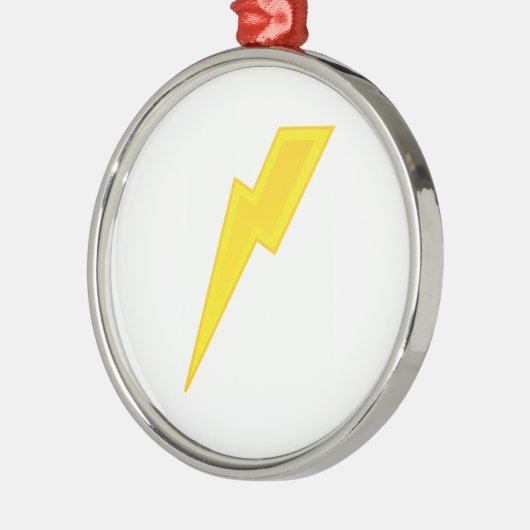 Gele bliksembolt metalen ornament (Links)