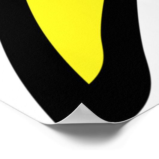 Gele bliksembolt poster (Hoek)