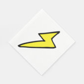 Gele bliksembolt servet (Hoek)