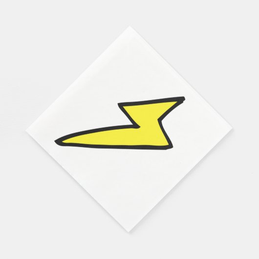Gele bliksembolt servet (Hoek)