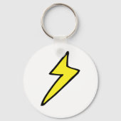 Gele bliksembolt sleutelhanger (Voorkant)
