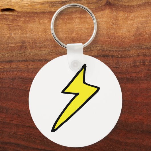 Gele bliksembolt sleutelhanger (Voorkant)