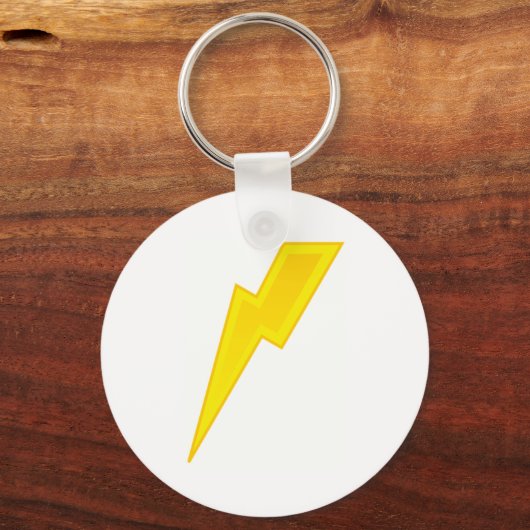 Gele bliksembolt sleutelhanger (Voorkant)