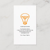 Gele bliksembolt Witte elektricien Visitekaartje (Achterkant)