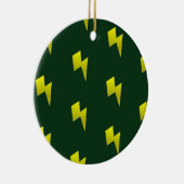 Gele bliksembouten patroon keramisch ornament (Rechts)