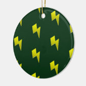 Gele bliksembouten patroon keramisch ornament (Links)