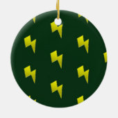 Gele bliksembouten patroon keramisch ornament (Achterkant)