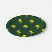 Gele bliksembouten patroon papieren bordje (Gekanteld)