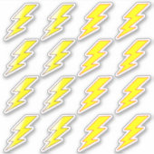 Gele bliksemflitsstickers voor school sticker (Voorkant)
