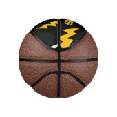 Gele blikseminslag flits aangepaste naam basketbal (Rechts)
