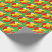 gele bliksemschicht cadeaupapier (Hoek)