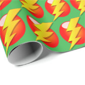 gele bliksemschicht cadeaupapier (Rol Hoek)