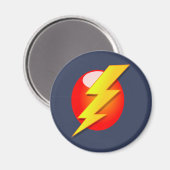 gele bliksemschicht magneet (Voorkant / Achterkant)