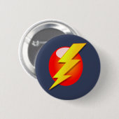 gele bliksemschicht ronde button 5,7 cm (Voorkant /achterkant)