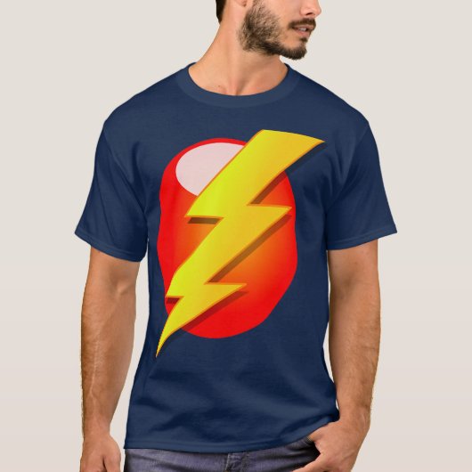 gele bliksemschicht t-shirt (Voorkant)