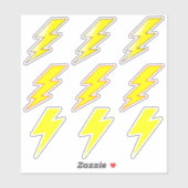 Gele bliksemschichten - School Stickers (Vel)