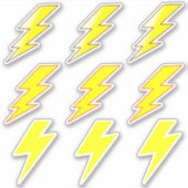Gele bliksemschichten - School Stickers (Voorkant)