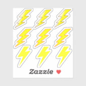 Gele Bliksemschichten - Schoolstickers Sticker (Vel)
