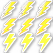 Gele Bliksemschichten - Schoolstickers Sticker (Voorkant)