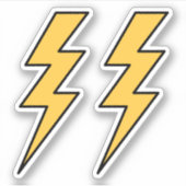 Gele bliksemschichten sticker (Voorkant)