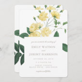 Gele  Bloedbloem Uitnodiging tot bruiloft (Voorkant / Achterkant)