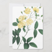 Gele  Bloedbloem Uitnodiging tot bruiloft (Achterkant)