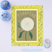 Gele Bloei Bloem Bulk Scrapbook Papier Pagina's Flyer (Enkel)