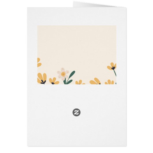 Gele bloei - Happy Birthday (Achterkant)