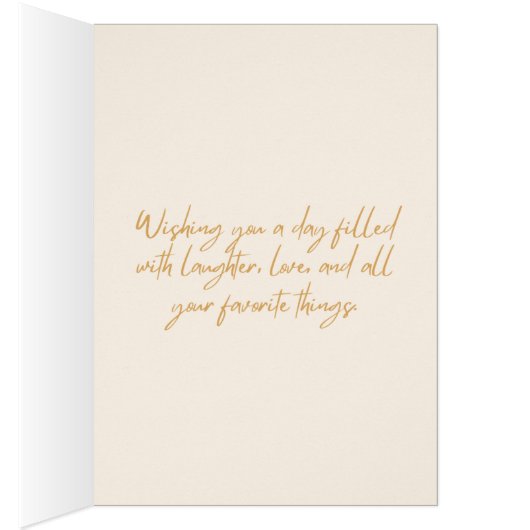 Gele bloei - Happy Birthday (Binnen (Rechts))