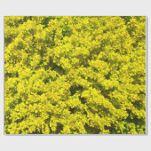 Gele bloeiende bieren Golden Sjabloon Woadwaxen Cadeaupapier (Vlak)