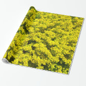 Gele bloeiende bieren Golden Sjabloon Woadwaxen Cadeaupapier (Uitgerold)