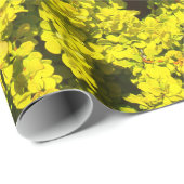 Gele bloeiende bieren Golden Sjabloon Woadwaxen Cadeaupapier (Rol Hoek)