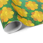 Gele bloeiende bloem cadeaupapier (Rol Hoek)