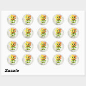 Gele Bloem Bedankt Sticker (Vel)