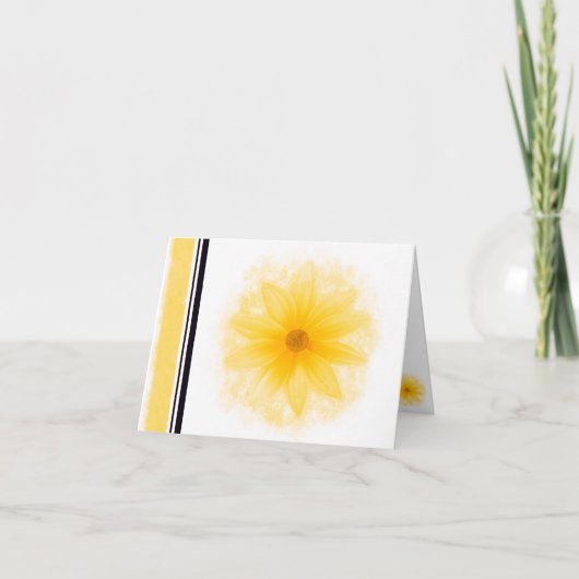 Gele bloem blanco notitiekaart (Voorkant)