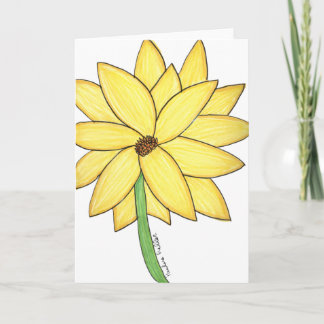 Gele Bloem Blank Kaart