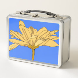 Gele bloem, blauw en geel