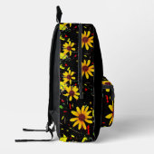 Gele bloem bloemenmonogram bedrukte rugzak (Links)