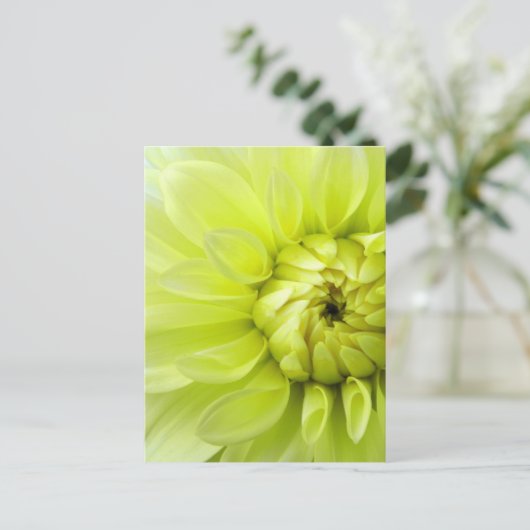 Gele bloem briefkaart (Staand voorkant)