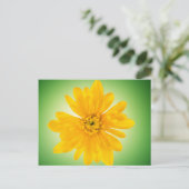 Gele bloem briefkaart (Staand voorkant)