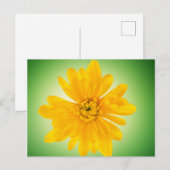 Gele bloem briefkaart (Voorkant / Achterkant)