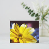Gele Bloem Briefkaart (Staand voorkant)