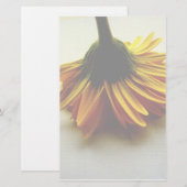 Gele bloem briefpapier (Voorkant / Achterkant)
