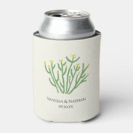 Gele Bloem Cholla Cactus Wedding Favoriet Blikjeskoeler
