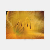 Gele Bloem Close-up Fleece Deken (Voorkant (Horizontaal))