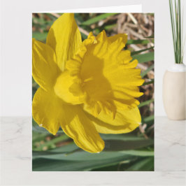 Gele bloem dank je kaart