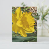 Gele bloem dank je kaart (Staand voorkant)