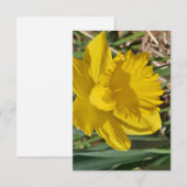 Gele bloem dank je kaart (Voorkant / Achterkant)
