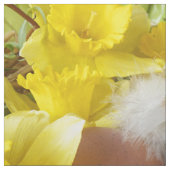 gele bloem en easter-eieren stof (Swatch)