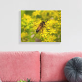 Gele bloem en honingbijen Maleny 2016 Canvas Afdruk (Insitu (Woonkamer))